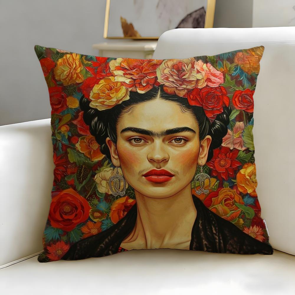Klasická umělkyně Frida Kahlo Povlak na polštář Měkký a snadno omyvatelný Povlak na polštář – Všestranný pro pohovku, postel, cestování a kancelář