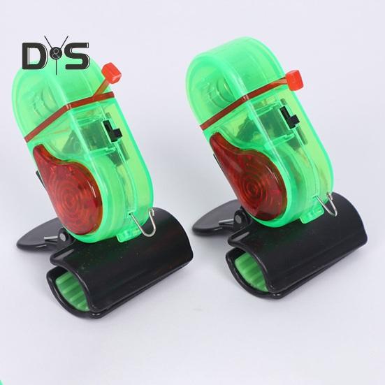 2Pcs Fishing Bite Alarm Lamp with Clip Night Fishing Rod Alert Light Electronic Bite Indicator Strike Sensor LED Lamp Sea Fishing Accessories