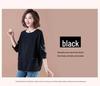 Women's Korean-Style Cotton Long Sleeve Sweatshirt - Loose Fit for Early Autumn.
