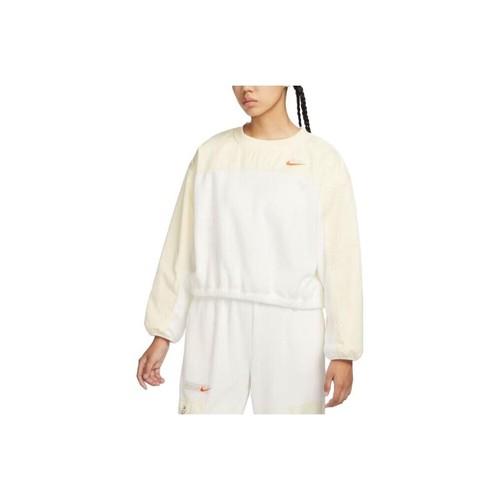 Nike Colorblock Casual Crewneck Long-Sleeve Pullover Sweatshirt for Women