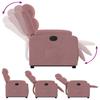 Recliner Chair with Lift Assistance Electric Pink Velvet
