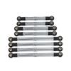 GPM Metal Alloy Adjustable Full Set Tie Rod Links 9742R+9749 for Traxxas 1/18 TRX4M TRX-4M Defender Bronco RC Crawler Car