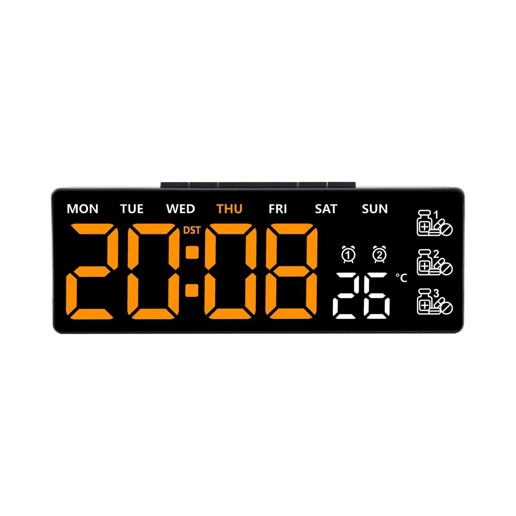 New Medicine Reminder Alarm Clock LED Multi-function Alarm Clock Simple Desktop Clock Temperature Display Alarm Clock