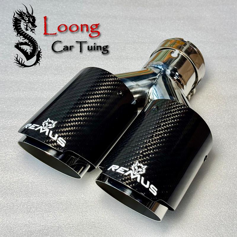 1Pc Remus Dual Exhaust Tip Glossy