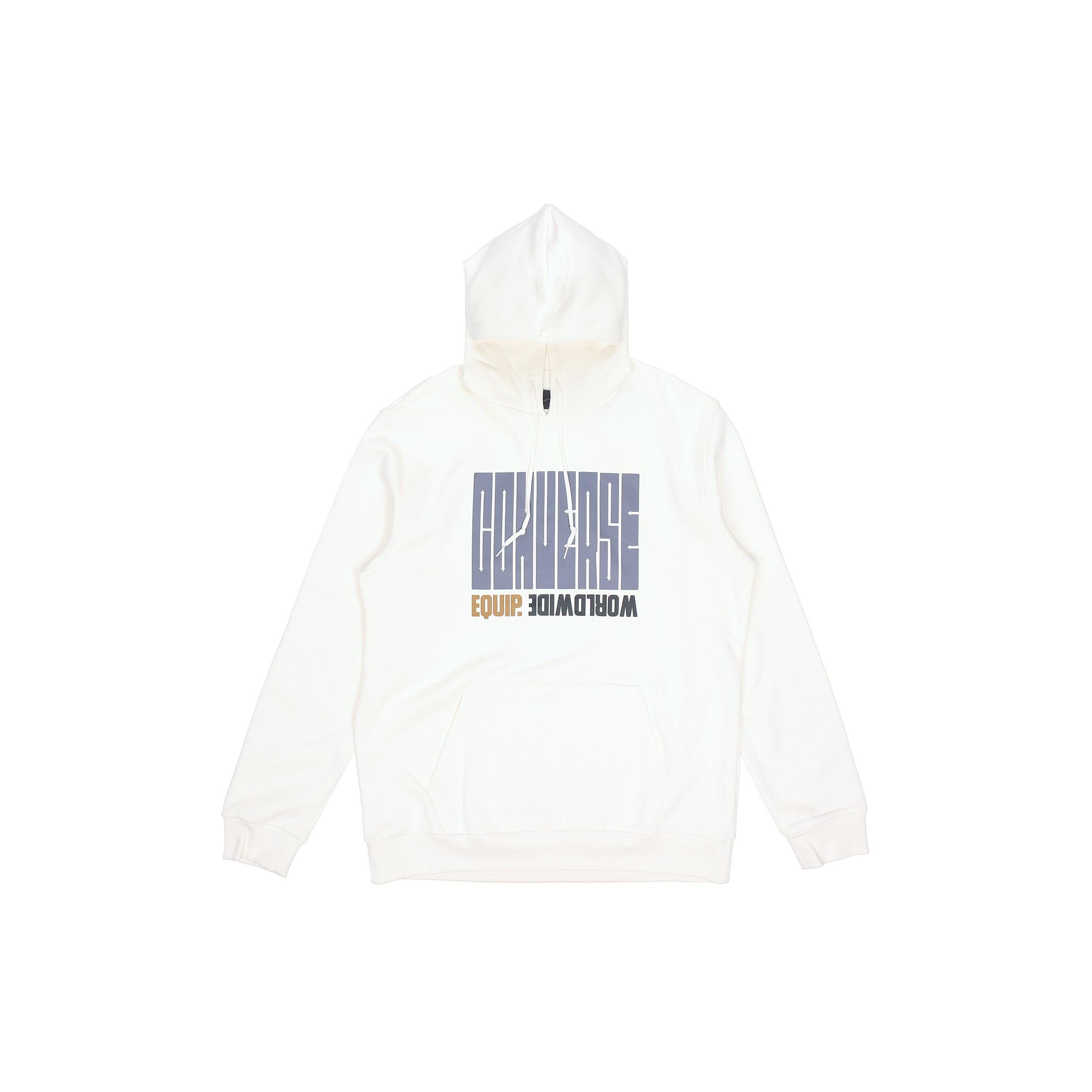 Converse Equip Worldwide Graphic Hoodie Asia Sizing White Men s 10021272-A01 XL