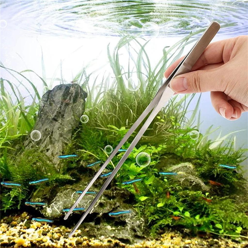Zestaw narzędzi do akwarium ze stali nierdzewnej, zacisk i pęseta do roślin wodnych w uprawie hydroponicznej, konstrukcja prosta i kątowa do ekologicznego ogrodnictwa w akwariach