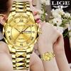 LIGE Brand Luxury Women's Watches Waterproof Luminous Date Day Ladies Watch Stainless Steel Quartz Watches for Women Reloj