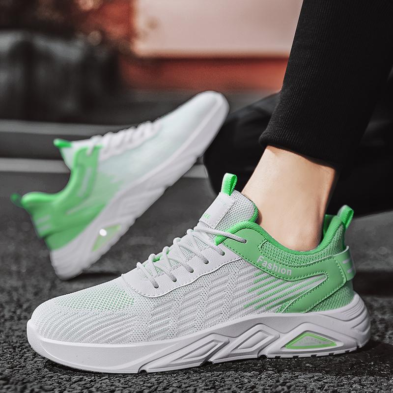 

Мужская обувь 2024 года, новые летние дышащие и удобные сетчатые туфли, повседневная и универсальная трендовая обувь для бега и спорта 39