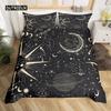Sun and Moon Duvet Cover Set King Size Purple Liac Dream Catcher Star Bedding Set for Kids Children 2/3pcs Bohemia Quilt Cover