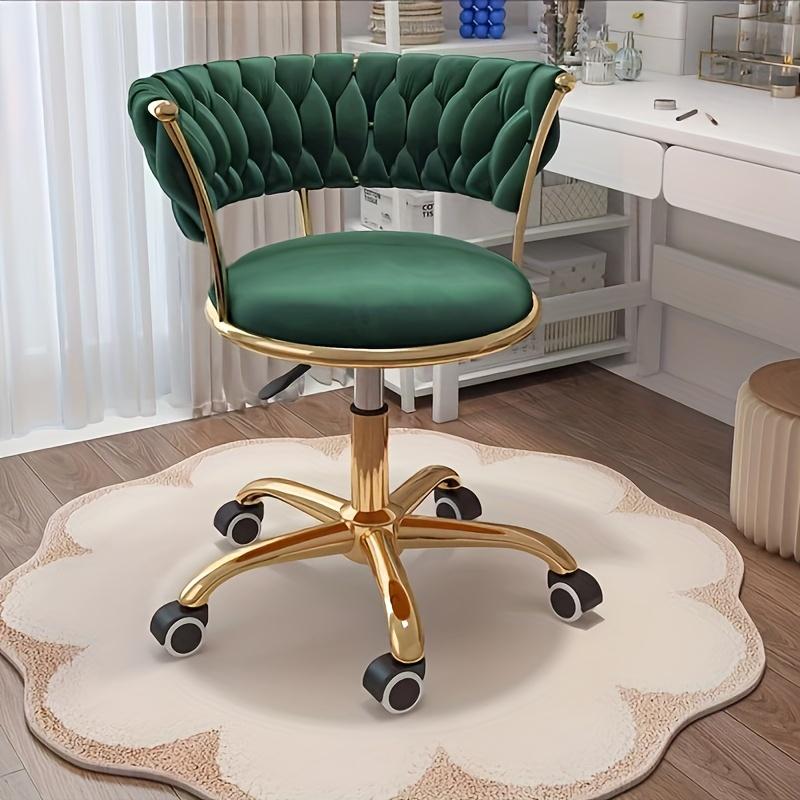 Swivel Adjustable Height Vanity Stool, Modern Dressing Accent Chair for Bedroom Makeup Salon Spa Home Office