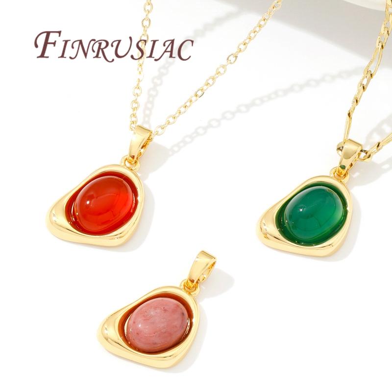 18K Real Gold Plated Natural Stone Charms For Jewelry Making,Pendants For Necklaces Making Accessories,DIY Jewelry Findings