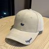 New small letter W embroidered washed cotton soft top curved brim baseball cap children spring and summer breathable age-reducing cap