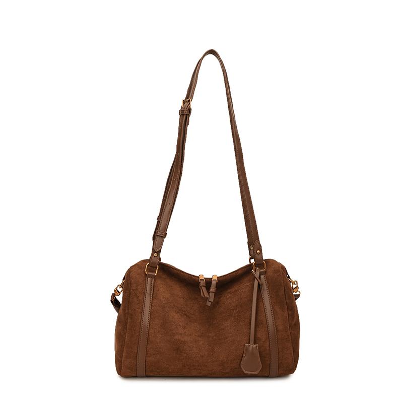 Vintage Scrub Leather Women Shoulder Crossbody Bag Designer Large Capacity Ladies Handbag Luxury Commuting Female Tote Sac Purse