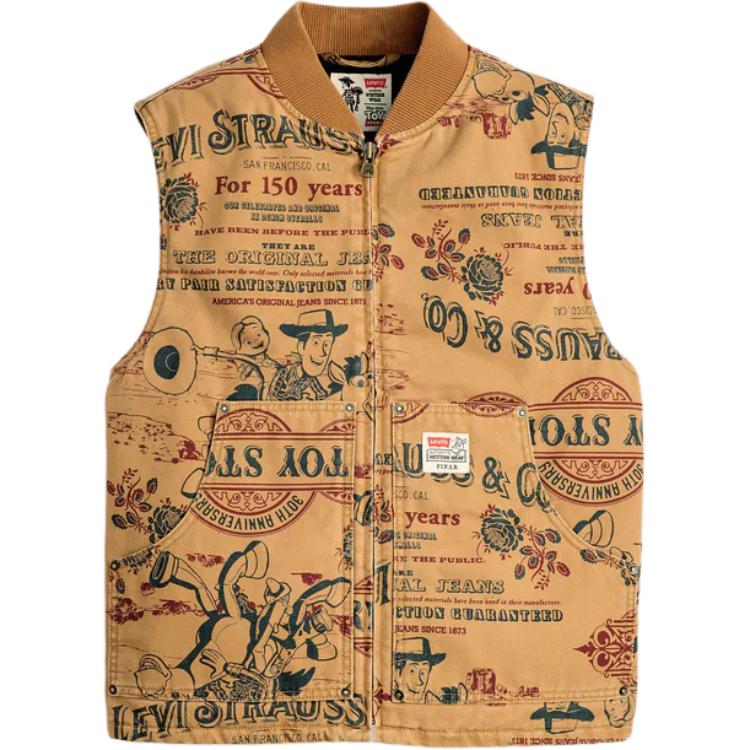 

Коллаборация Levis X История игрушек FW25 Удобный Универсальный Модный Хлопковый Жилет Жилет Унисекс 0034M-0000 M