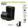 String Light Installation Tools Outdoor Clips, Black Plastic Organize Hooks, Weather Resistant Mounts Snap-on Fasteners for Garden Backyard Decoration