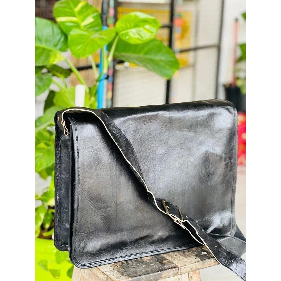 Vintage Inspire Leather Laptop Messenger Handmade Briefcase Bag Satchel