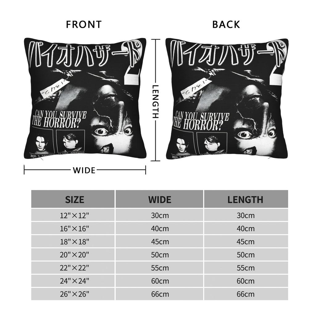 Leon Video Games Kennedy Survival Birthday Gift Pillow Case Residents Evils Pillow Cover Soft Pillowcases For Sofa Home Decor