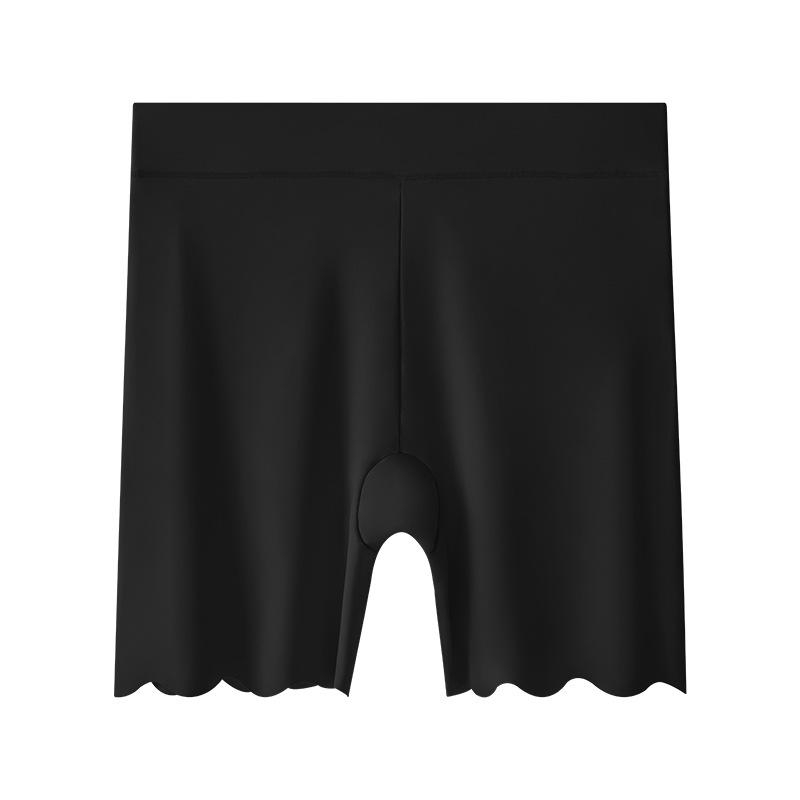 Ice Silk Seamless High Waist Tummy Control Women's Breathable Plus Size Safety Underlayer Pants