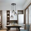 Modern Black Iron Pendant Light For Foyer Stair Staircase Room Hotel Hall Chandeliers Lighting Suspension Decorate Pendant Lamps