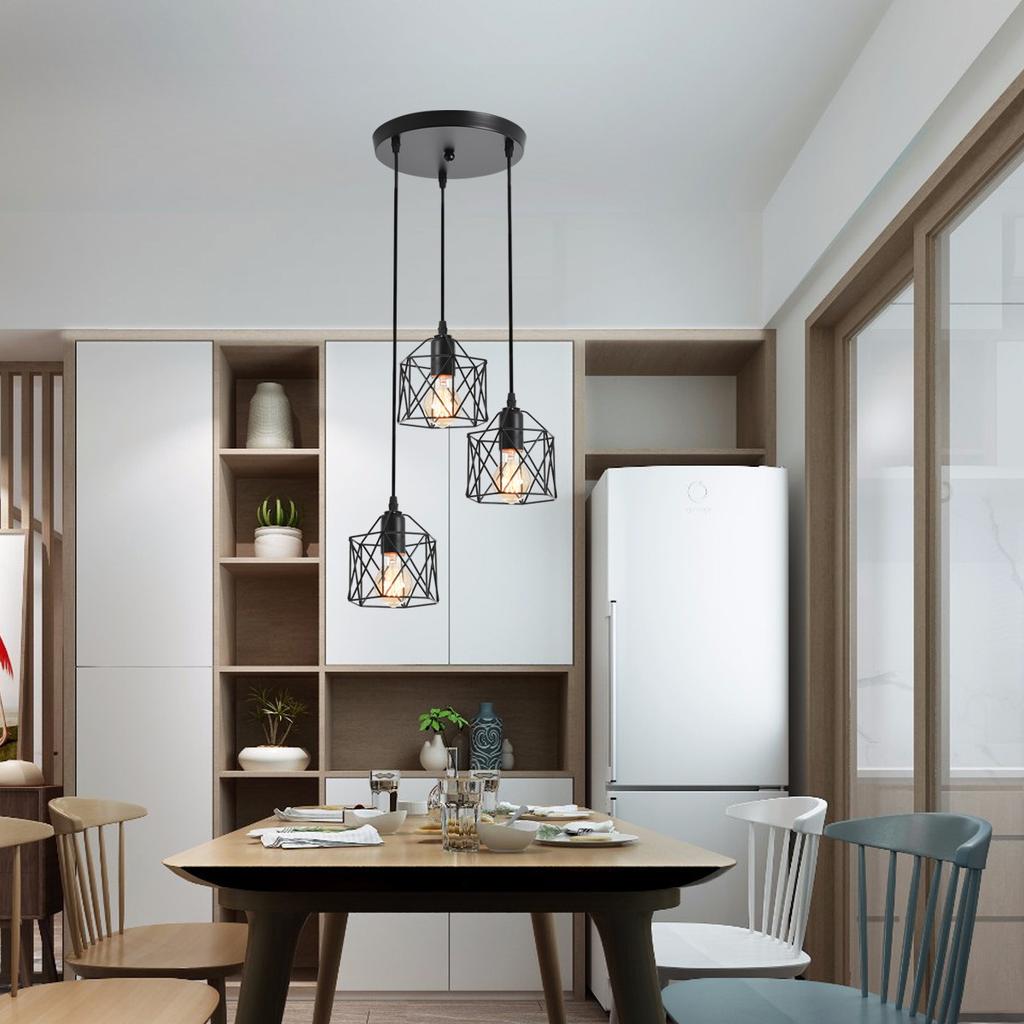 Modern Black Iron Pendant Light For Foyer Stair Staircase Room Hotel Hall Chandeliers Lighting Suspension Decorate Pendant Lamps