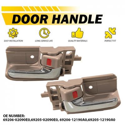 Pair & Interior LH Beige RH Handle Lever Door W/Chrome For Toyota Corolla Matrix