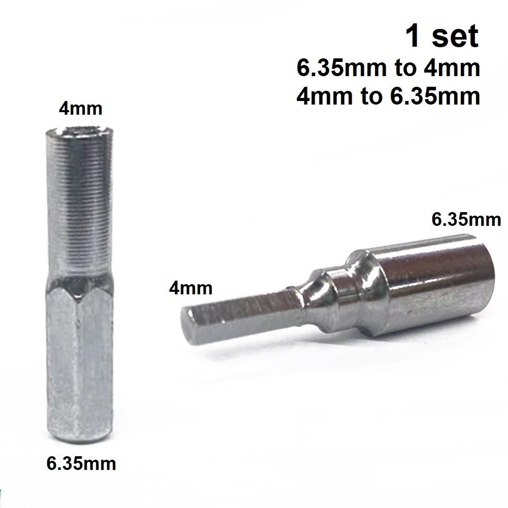 6.35mm To 4mm Hex Transducer Adapter Socket Magnetic for Screwdriver Drill Bits