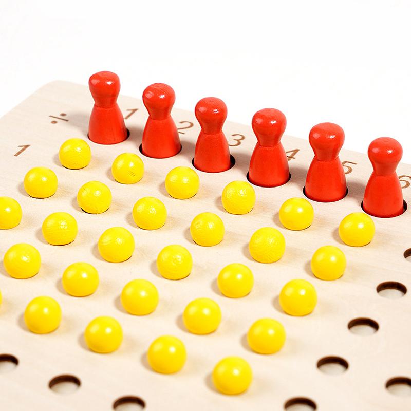 Montessori 99 çarpım tablosu Matematik Öğretim Araçları Çarpma ve Bölme Tablosu Erken Eğitim Çocuk Yapboz Oyuncakları