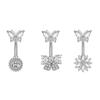 Butterfly Bee Belly Button Ring Stainless Steel Crystal Zircon Flower Navel Ring For Women Sexy Body Piercing Jewelry
