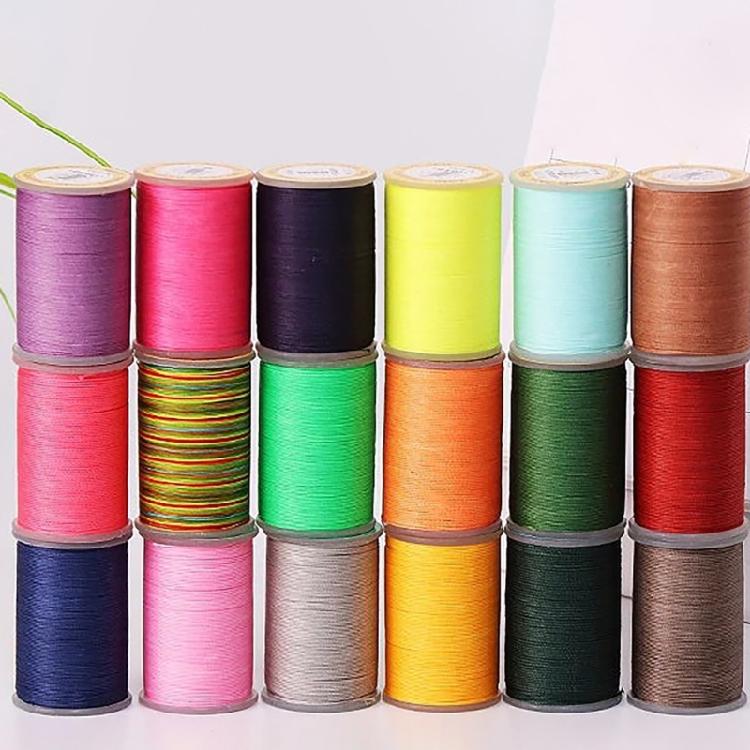 Waxed Sewing Thread for Leather Sewing Hand Stitching Polyester Sewing Thread 0.55mm Beading Cord Thread 120yds/Roll