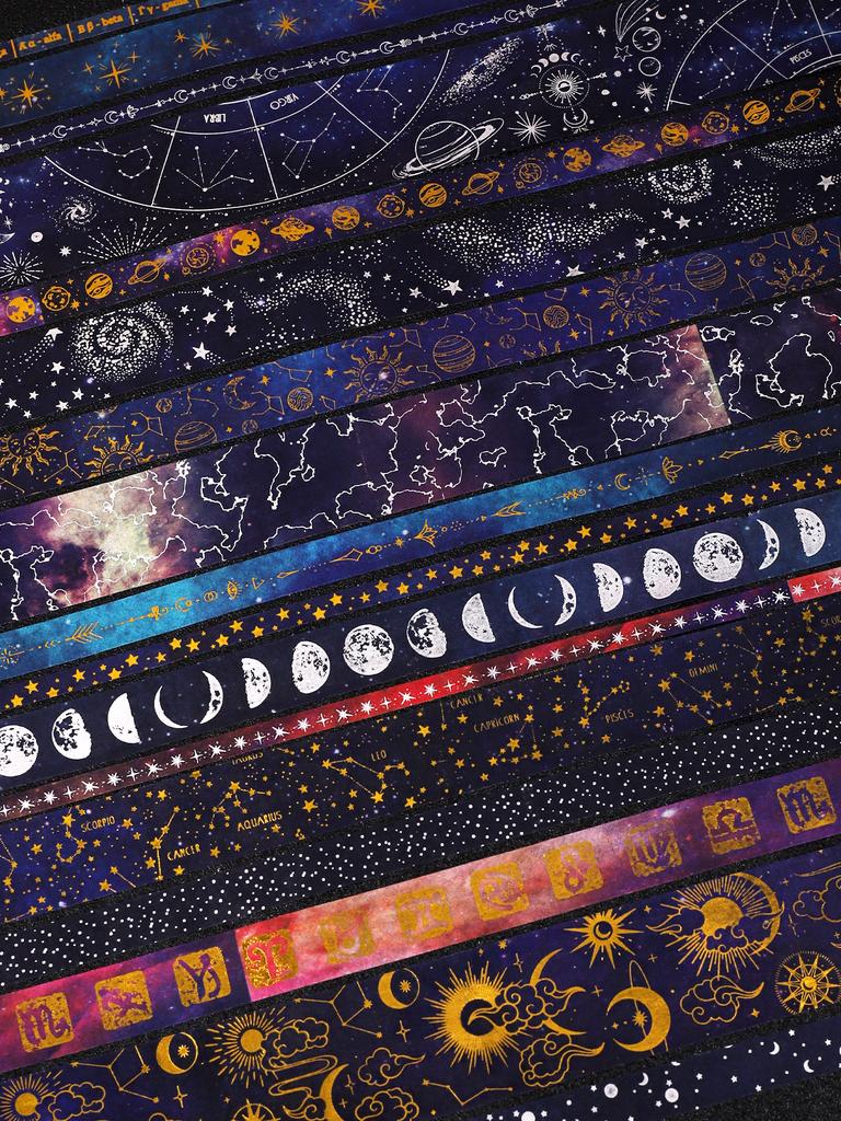 20rolls/box Starry Sky Themed Washi Tape Stationery Washi Tape Japanese Stationery Scrapbooking Supplies Art Supplies Gift