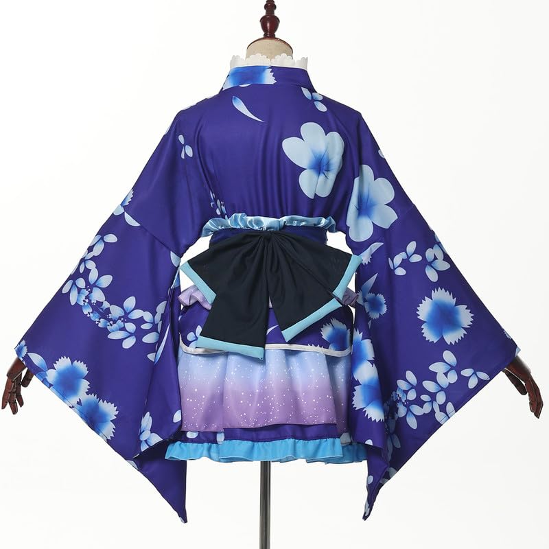 Japanischer Mini Süßer Kurzer Kimono Oiran Perfekt für Sommerfeste und Feuerwerk Cosplay Kostüm [BLESSUME] Kostüm, Yukata, Jacke, Kleid, Kleid,