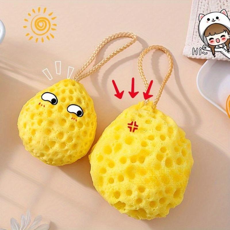 1pc Japanese Honeycomb Bath Sponge - Ultra Soft Bathing Sponge with Honeycomb Cells, Non-Slip Grip, Gentle Exfoliating Body
