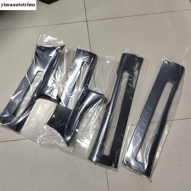 Car Inner Door Sill Pedal Frame Panel Protector Cover Trim Carbon Fiber Style Accessories For BYD Equation Leopard 5 2024 2025