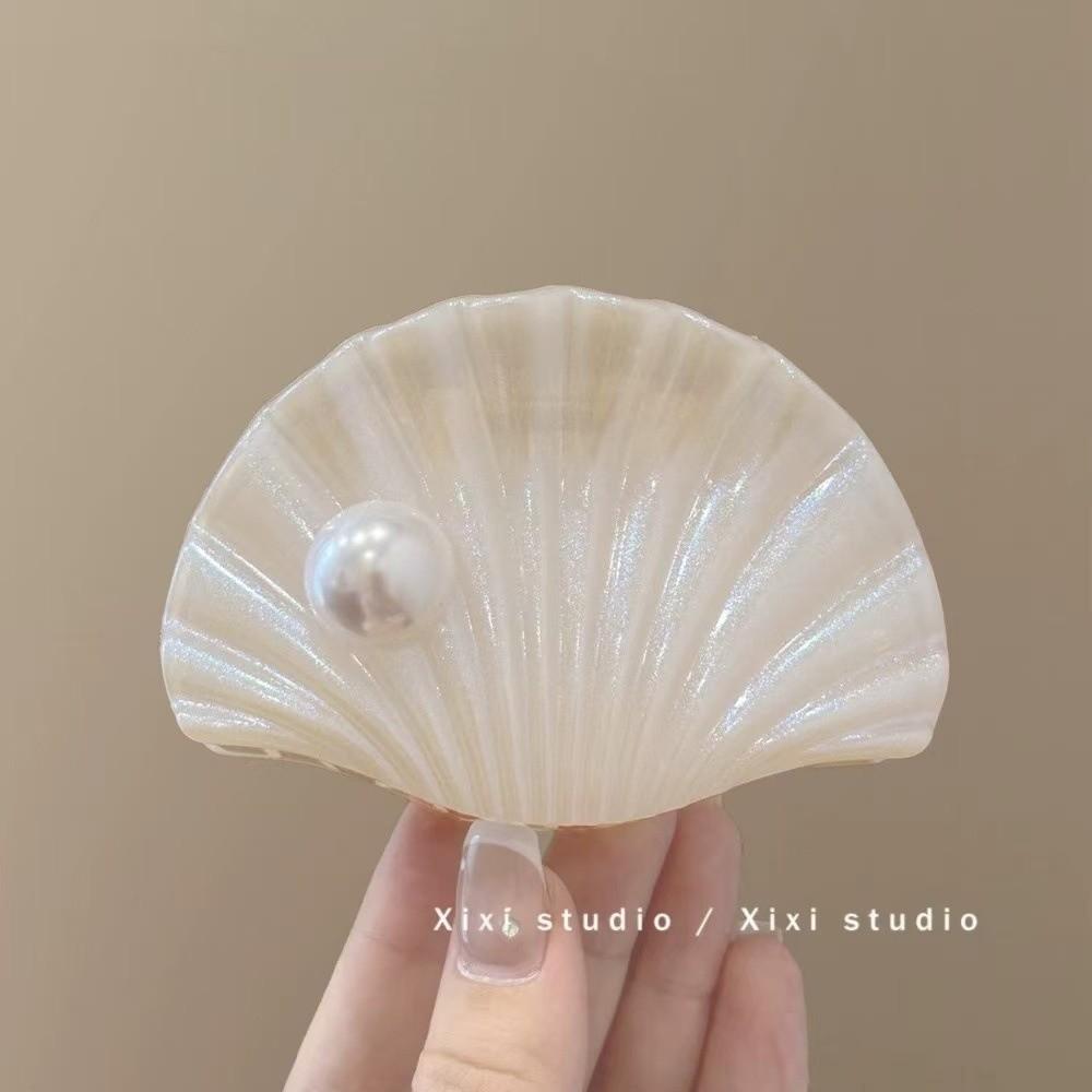 

Елегантні Заколки-Кліпси для Волосся Перламутр Раковина Жіночі Заколки для Волосся Трендові Аксесуари для Волосся Пляж бежевий