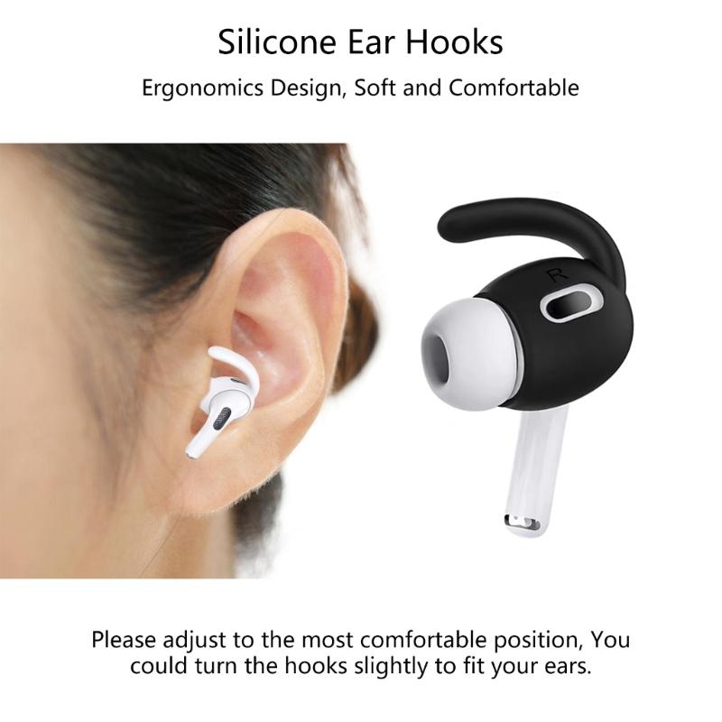 3Pairs Ear Hooks Ear Sleeves Caps For Earphones From Durability Silicone Earplugs Set Secure and Slip Resistant