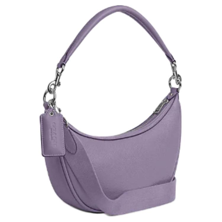 Coach Arla 26 Solid Color Versatile Leather Tote Crossbody Shoulder Bag Medium Unisex bags Light-Violet CR282-SV-IZ