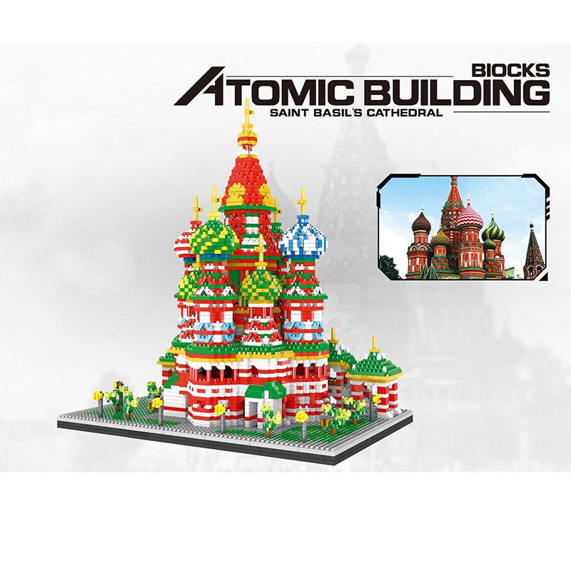 Diamond Architecture Model Building Blocks Taj Mahal Sydney Opera House India Chinese Micro Construction toys