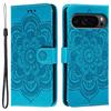 For Google Pixel 10 Pro XL/9 Pro XL Case PU Leather Mandala Imprinted Design Wallet Phone Cover