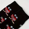 1 pair of autumn and winter new big mouth monster pattern men's couple middle tube socks