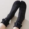 Cute Lolita Stockings Breathable Black White Women's Short Socks Elastic Lightweight Lace-trimmed Stockings For Women Girls