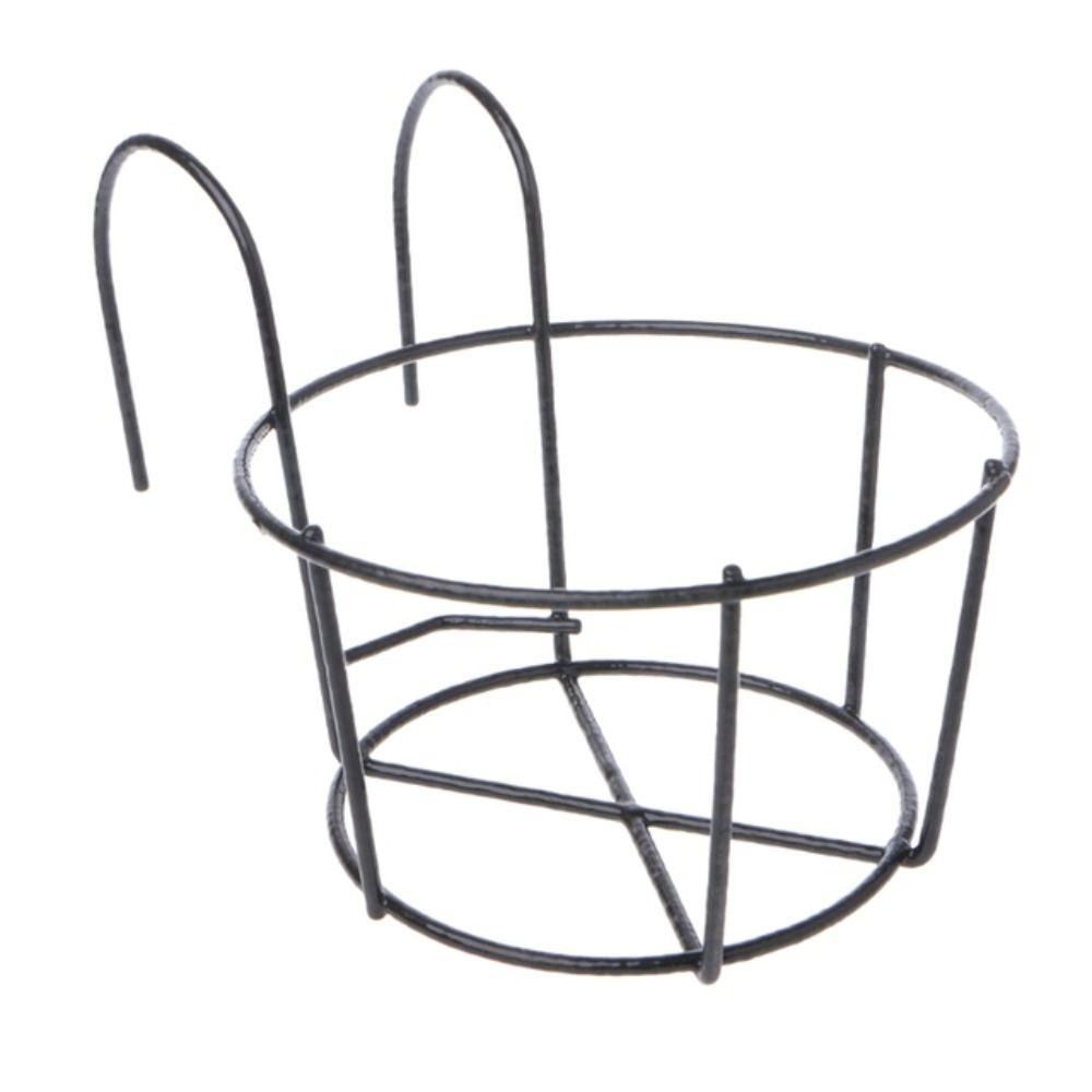 

Hanging Flower Pot Basket Iron Hanging Flower Rack Garden Decoration Flower Pot Rack Garden Black-2
