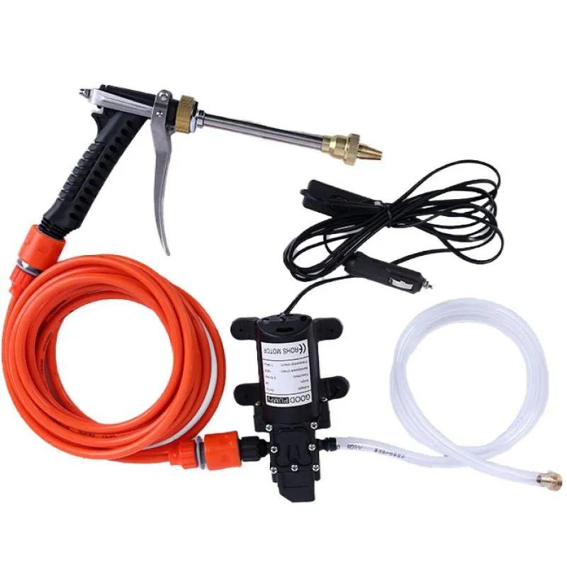 Kit de Lavage de Voiture Portable 12V Nettoyeur Haute Pression Lave-Auto Utilitaire de Jardin Alimenté par Allume-Cigare 12V argenté