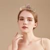 Shimmering Crystal Tiara Crown Princess Wedding Headpiece Gold Rhinestone Baroque Headband for Proms and Birthday