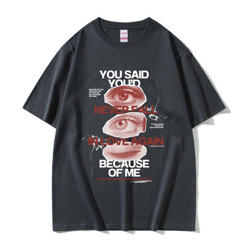Lamour De Ma Vie Hit Me Hard and Soft Graphic Tshirts Unisex Women Hip Hop Oversized Tshirt Unisexs Fashion Art Aesthetic T Shrts