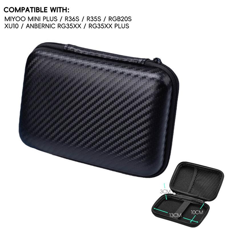 1 Set Anti-Scratch Bag And Films Carrying Storage Case With Tempered Glass Screen Protectors For R36S Game Console Protectors