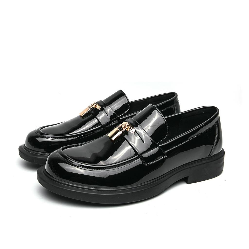 Men's Plus Size Leather Slip-on Loafers: Formal & Casual Thick Sole Shoes