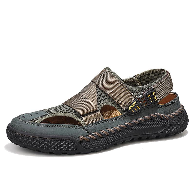 2024 Men s Summer Breathable Closed-Toe Mesh Beach Shoes 42