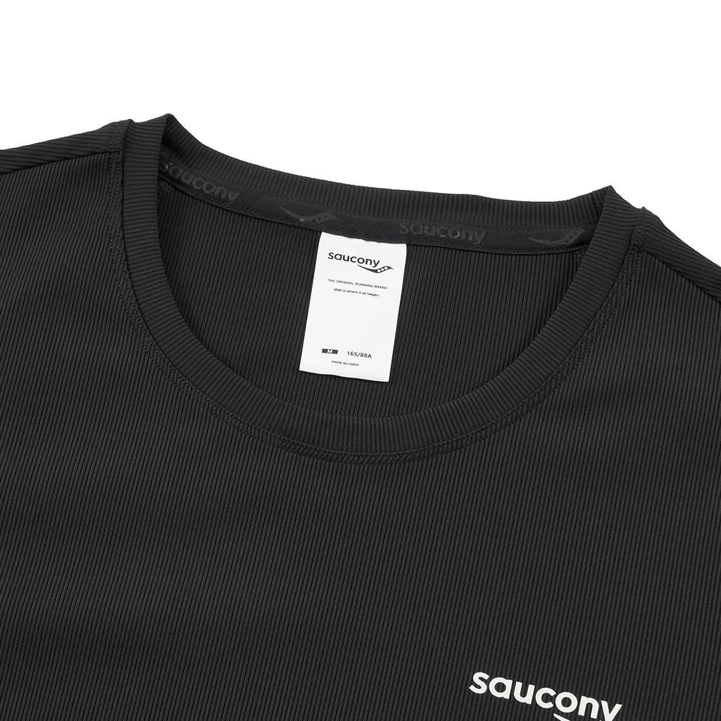 Saucony Urban Lifestyle Series Fashion Simple Round Neck Pullover Short Sleeve T-Shirt Women Tops Black SA1259ST05L-BK001