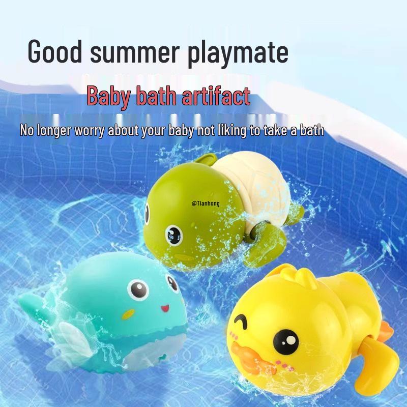 Baby Bathing Turtle & Yellow Duck Water Play Toy for Kids