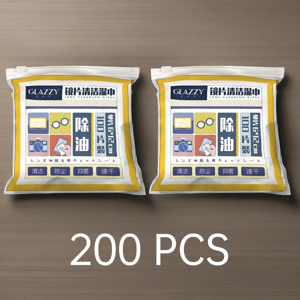 100pcs or10pcs-Count Disposable Glasses Cleaning Wipes, for Glasses, Screens, and Lenses